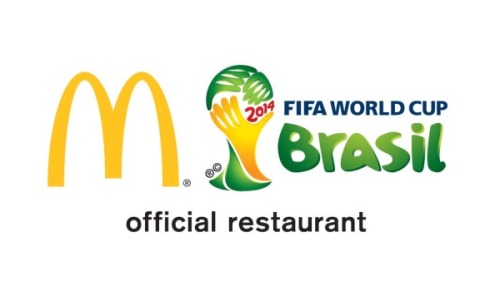 Logotipo de McDonald's, patrocinador del mundial de futbol.